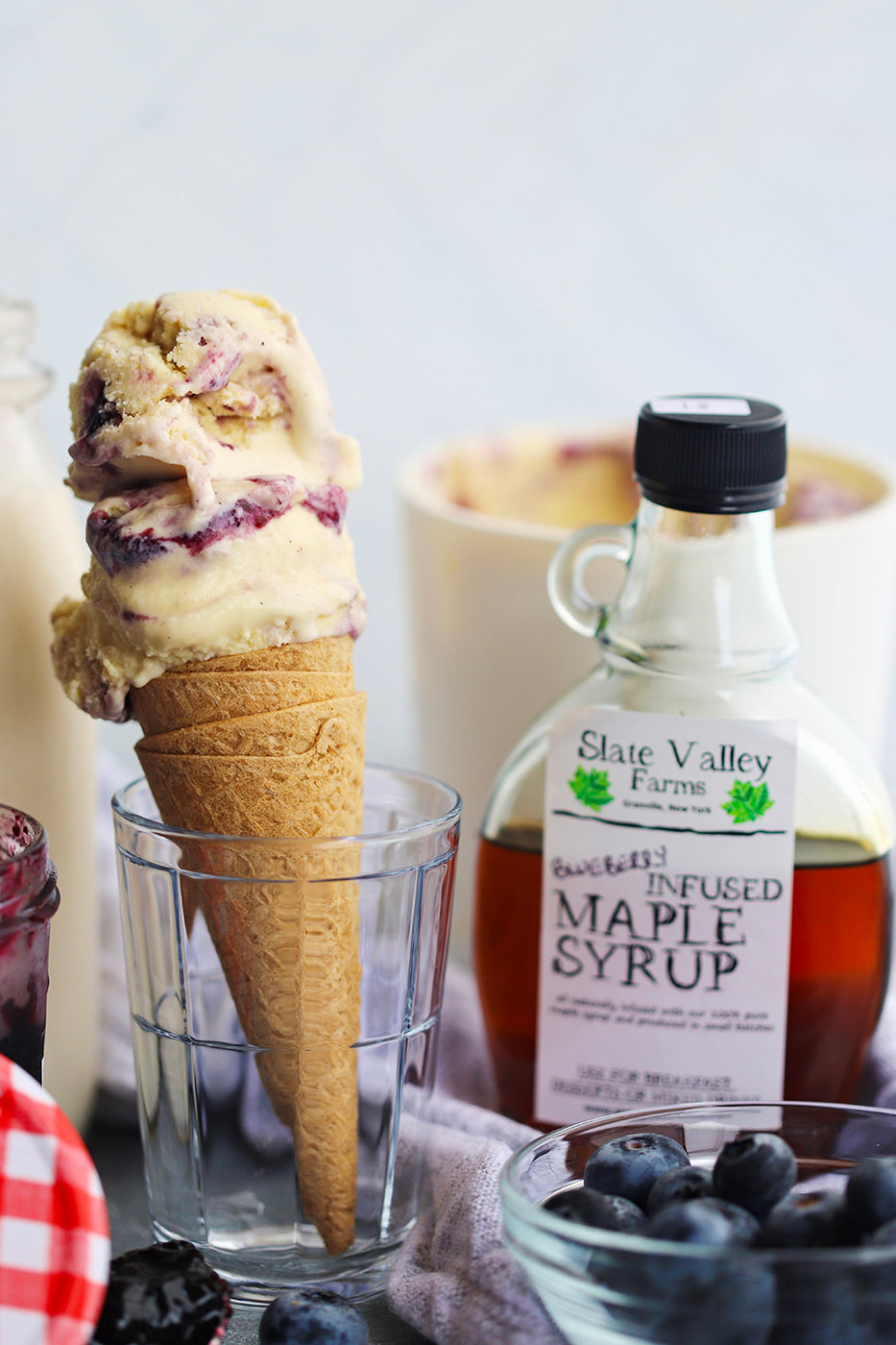 Buttermilk Blueberry Maple Ice Cream Recipe