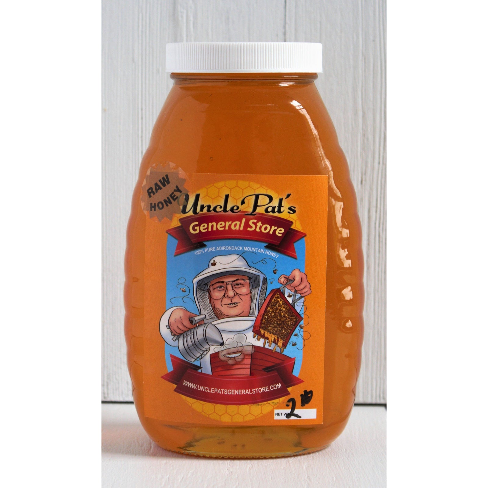 WILDFLOWER HONEY GLASS QUEEN JAR - 2 POUND